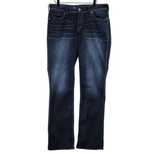 Silver Jeans Co. Suki Slim Boot Jeans Women 16/33 Dark Wash Curvy Western